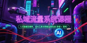 私域流量系统课程，八大秘籍全解析，含AI工具与同城运营实战(录音+资料-黑斯坦丁项目网