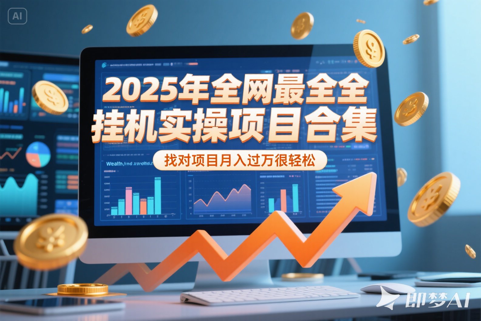 2025年挂机实操项目实操演练，挂机类型，AI直播类型，轻资产创业类型…-黑斯坦丁项目网