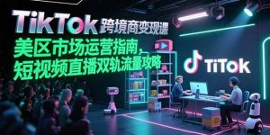 TikTok跨境电商变现课,美区市场运营指南,短视频直播双轨流量攻略-黑斯坦丁项目网