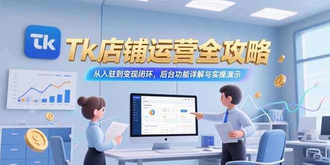 Tk店铺运营全攻略，从入驻到变现闭环，后台功能详解与实操演示-黑斯坦丁项目网