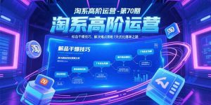 淘系高阶运营-第70期，标品干爆技巧，解决难点策略，大佬操盘方法-黑斯坦丁项目网