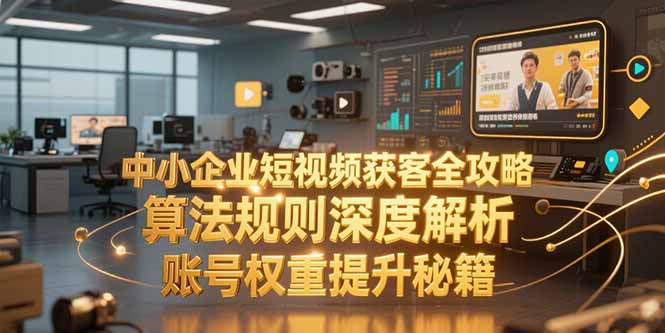 中小企业短视频获客全攻略，算法规则深度解析，账号权重提升秘籍-黑斯坦丁项目网