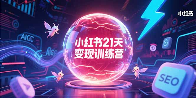 小红书21天变现训练营，AIGC工具高效应用，SEO优化核心技巧-黑斯坦丁项目网