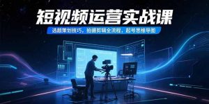 短视频运营实战课，选题策划技巧，拍摄剪辑全流程，起号思维导图-黑斯坦丁项目网