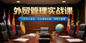 外贸管理实战课，三才识人体系，文化落地实践，领导力变革-黑斯坦丁项目网