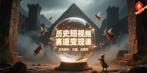 历史短视频赛道变现课,百集素材库应用,文案剪辑技巧,账号运营全案-黑斯坦丁项目网