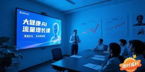 大健康AI流量增长课8.0,赛道定位方法论,AI数字人内容生产,私域转化运营-黑斯坦丁项目网