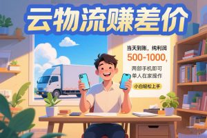 云物流赚差价 当天到账纯利润500-1000 两部手机即可 可单人在家操作 小…-黑斯坦丁项目网