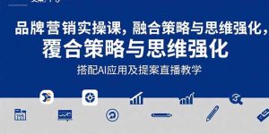 2025品牌营销实战课:覆盖文案设计写方案,搭配AI应用及提案直播教学-黑斯坦丁项目网