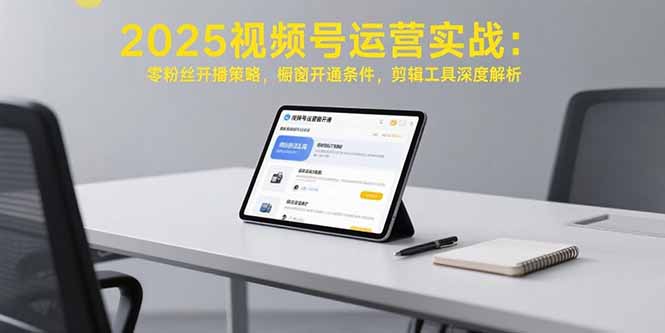 2025视频号运营实战：零粉丝开播策略，橱窗开通条件，剪辑工具深度解析-黑斯坦丁项目网