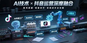 AI技术与抖音运营的深度融合应用:涵盖账号搭建、内容创作、收益变现等-黑斯坦丁项目网