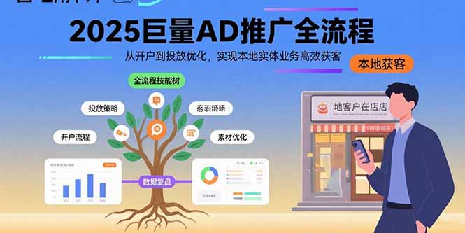 2025巨量AD推广全流程，从开户到投放优化，实现本地实体业务高效获客-黑斯坦丁项目网