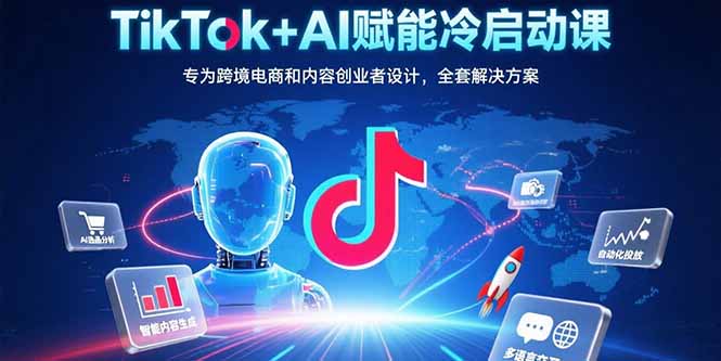TikTok+AI赋能冷启动课：专为跨境电商和内容创业者设计，全套解决方案-黑斯坦丁项目网