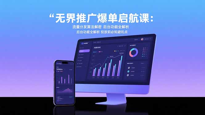 无界推广爆单启航课：流量分发算法解密 后台功能全解析 投放前必知避坑点-黑斯坦丁项目网