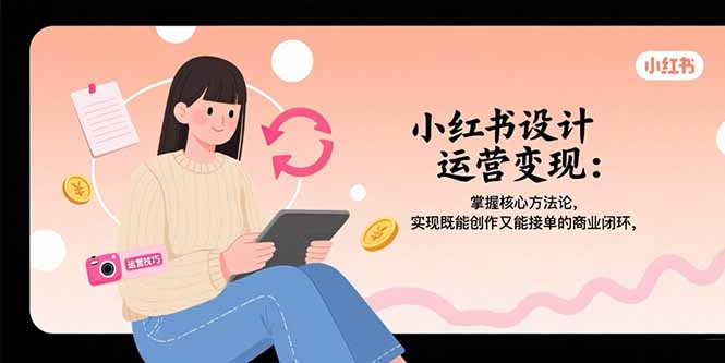 小红书设计运营变现：掌握核心方法论，实现既能创作又能接单的商业闭环-黑斯坦丁项目网