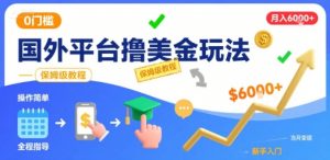 国外平台撸美金玩法，操作简单，0门槛，当月搞了6k+，保姆级教程【揭秘】-黑斯坦丁项目网