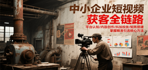 中小企业短视频获客全链路，平台认知/内容创作/抖加投放/矩阵搭建，精准引流核心方法-黑斯坦丁项目网