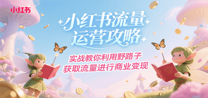 小红书流量运营攻略，实战教你利用野路子获取流量进行商业变现-黑斯坦丁项目网
