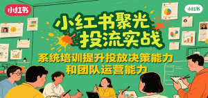小红书聚光投流实战，系统学习提升投放决策能力和团队运营能力-黑斯坦丁项目网
