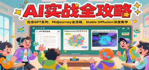 AI实战全攻略，包含GPT系列、Midjourney全流程、Stable Diffusion深度教学-黑斯坦丁项目网