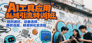 AI工具应用私域引流特训班，规则避坑、设备选择、爆款选题、精准转化全流程-黑斯坦丁项目网