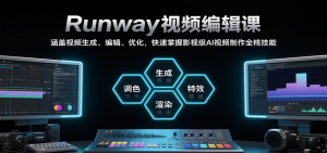 Runway视频编辑课，涵盖视频生成、编辑、优化，快速掌握影视级AI视频制作全栈技能-黑斯坦丁项目网