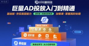巨量AD投放入门到精通，基础版+进阶版+加餐课-黑斯坦丁项目网