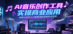 AI音乐创作工具实操商业应用，构建从技术入门到变现的完整知识闭环-黑斯坦丁项目网