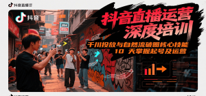 抖音直播运营深度培训，千川投放与自然流核心技能，10天掌握起号及运营(6-7月新课)-黑斯坦丁项目网