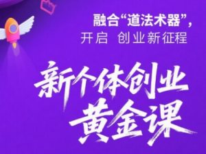 新个体创业黄金课：道法术器四维抢占2025红利-黑斯坦丁项目网