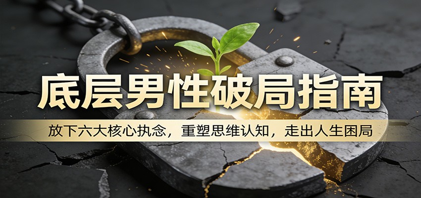 底层男性破局指南：放下六大核心执念，重塑思维认知，走出人生困局-黑斯坦丁项目网