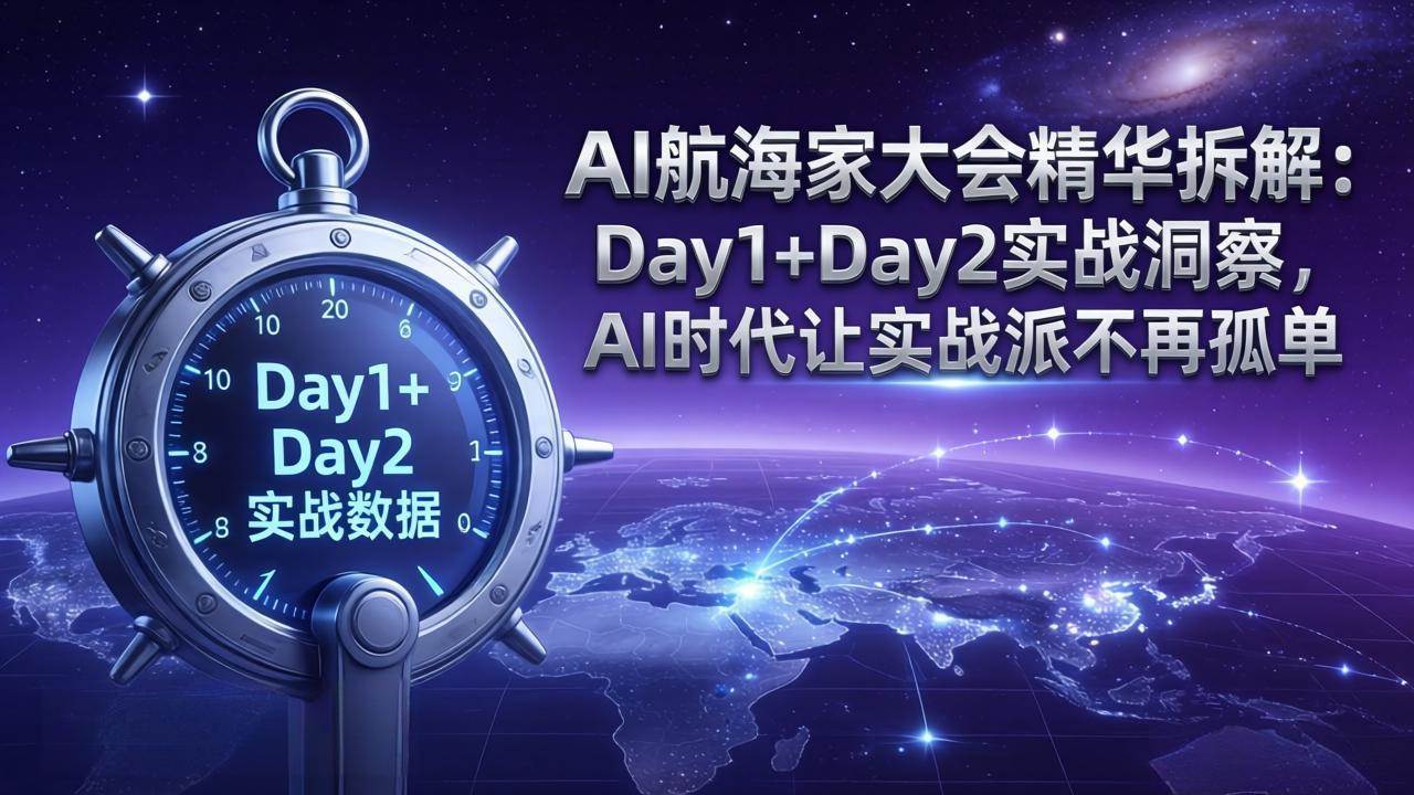 （17867期）AI航海家大会精华拆解：Day1+Day2实战洞察，AI时代让实战派不再孤单-黑斯坦丁项目网