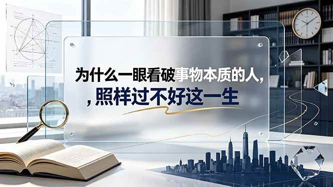 （19165期）付费文章：为什么一眼看破事物本质的人，照样过不好这一生-黑斯坦丁项目网