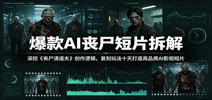 爆款AI丧尸短片拆解：深挖《丧尸清道夫》创作逻辑，复刻玩法快速打造高品质AI影视短片-黑斯坦丁项目网