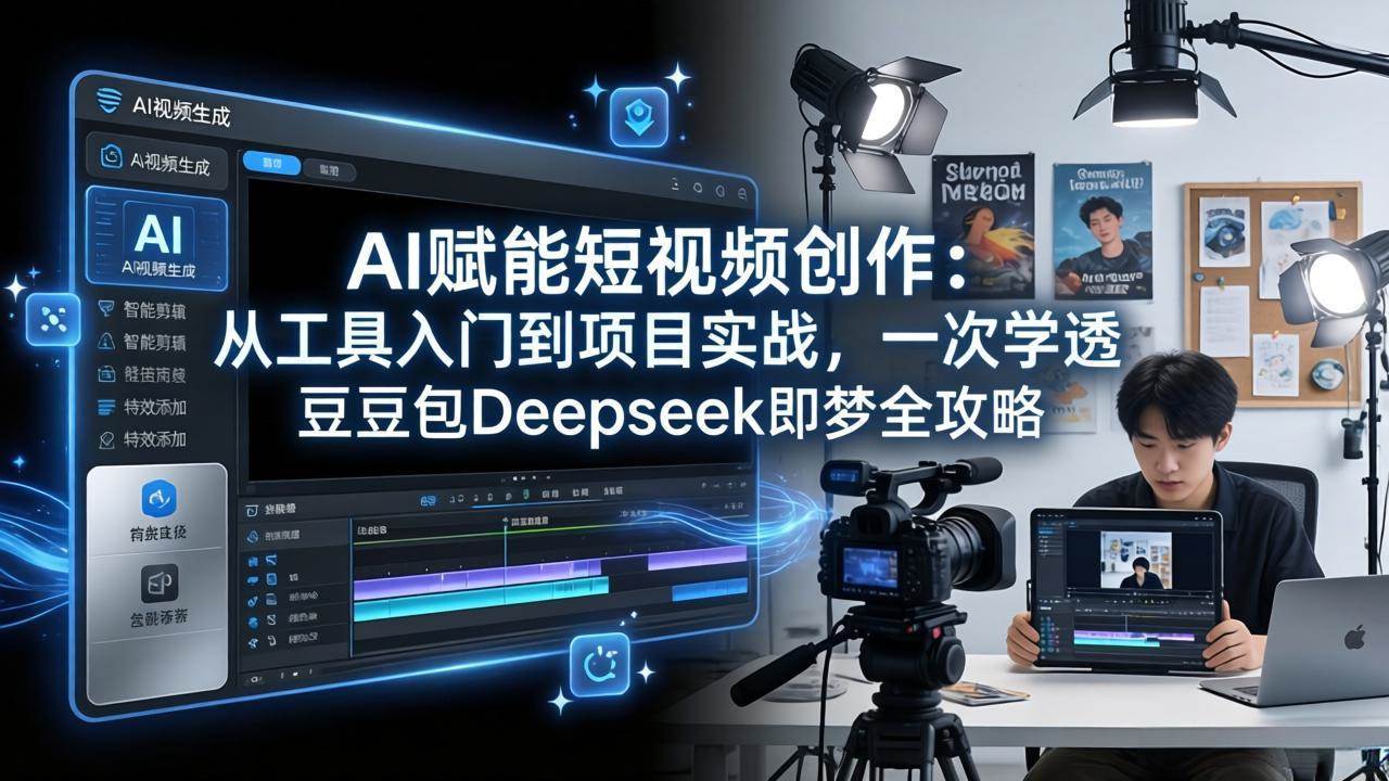 （17762期）AI赋能短视频创作：从工具入门到项目实战，一次学透豆包Deepseek即梦全攻略-黑斯坦丁项目网
