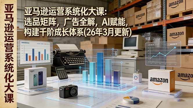 （17622期）亚马逊运营系统化大课：选品矩阵，广告全解，AI赋能，构建千阶成长体系(26年3月更新)-黑斯坦丁项目网