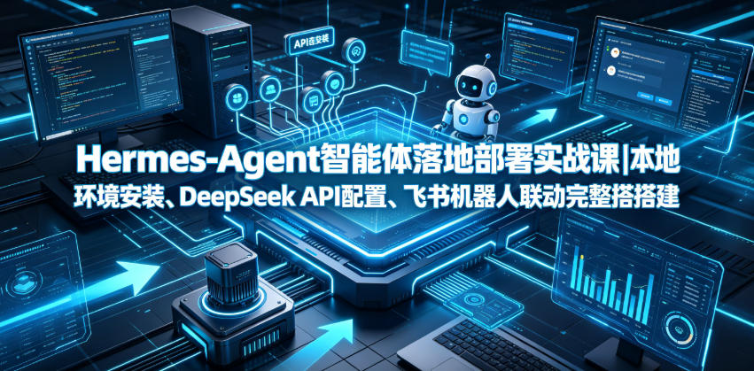 Hermes-Agent智能体落地部署实战课|本地环境安装、DeepSeek API配置、飞书机器人联动完整搭建教程-黑斯坦丁项目网