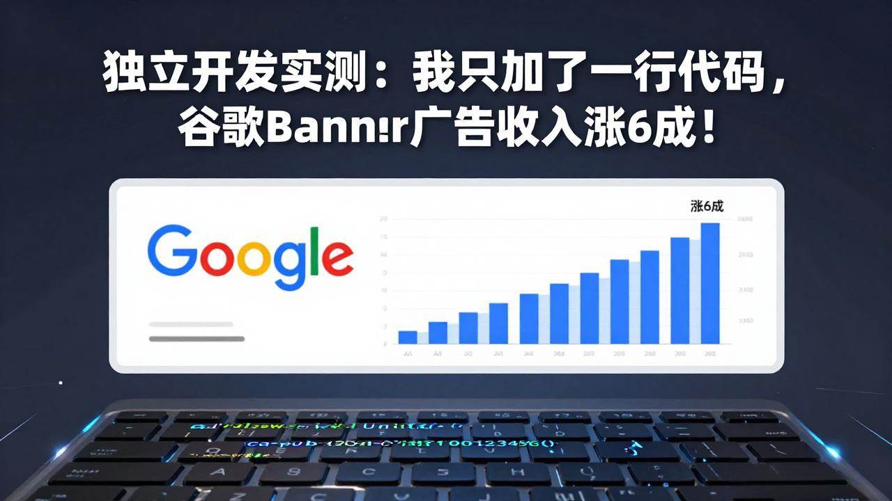（17574期）付费文章：独立开发实测：我只加了一行代码，谷歌Banner广告收入涨6成！-黑斯坦丁项目网