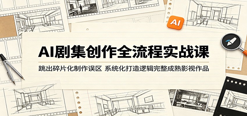 AI剧集创作全流程实战课：跳出碎片化制作误区，系统化打造逻辑完整成熟影视作品-黑斯坦丁项目网