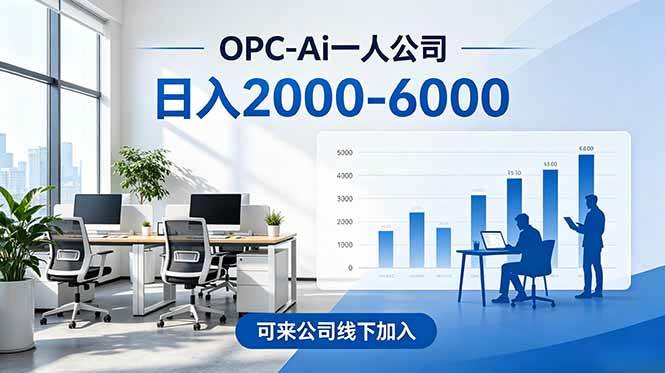 （18809期）2026创业新风口—OPC一人公司模式震撼首发！日收益2000-6000+，项目绿色长久，安全稳健，合…-黑斯坦丁项目网