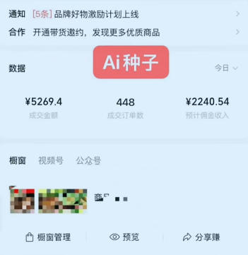 视频号AI种子带货，0粉0保证金就可做，人人能做，实操日入1k+-黑斯坦丁项目网