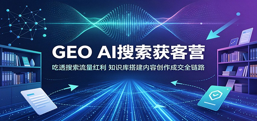 GEO AI搜索获客营：吃透搜索流量红利，知识库搭建内容创作成交全链路-黑斯坦丁项目网
