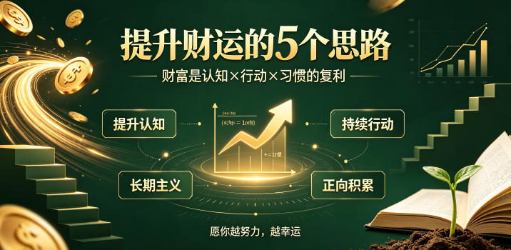 付费文章：提升财运的5个思路——财富是认知x行动x习惯的复利，愿你越努力，越幸运-黑斯坦丁项目网