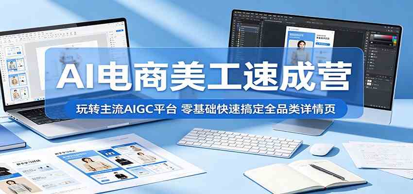 AI电商美工速成营：玩转主流AIGC平台，零基础快速搞定全品类详情页-黑斯坦丁项目网