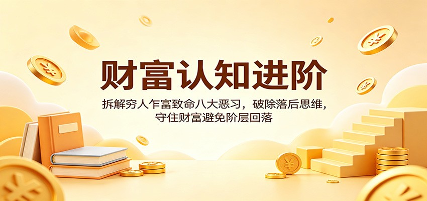财富认知进阶：拆解穷人乍富致命八大恶习，破除落后思维，守住财富避免阶层回落-黑斯坦丁项目网