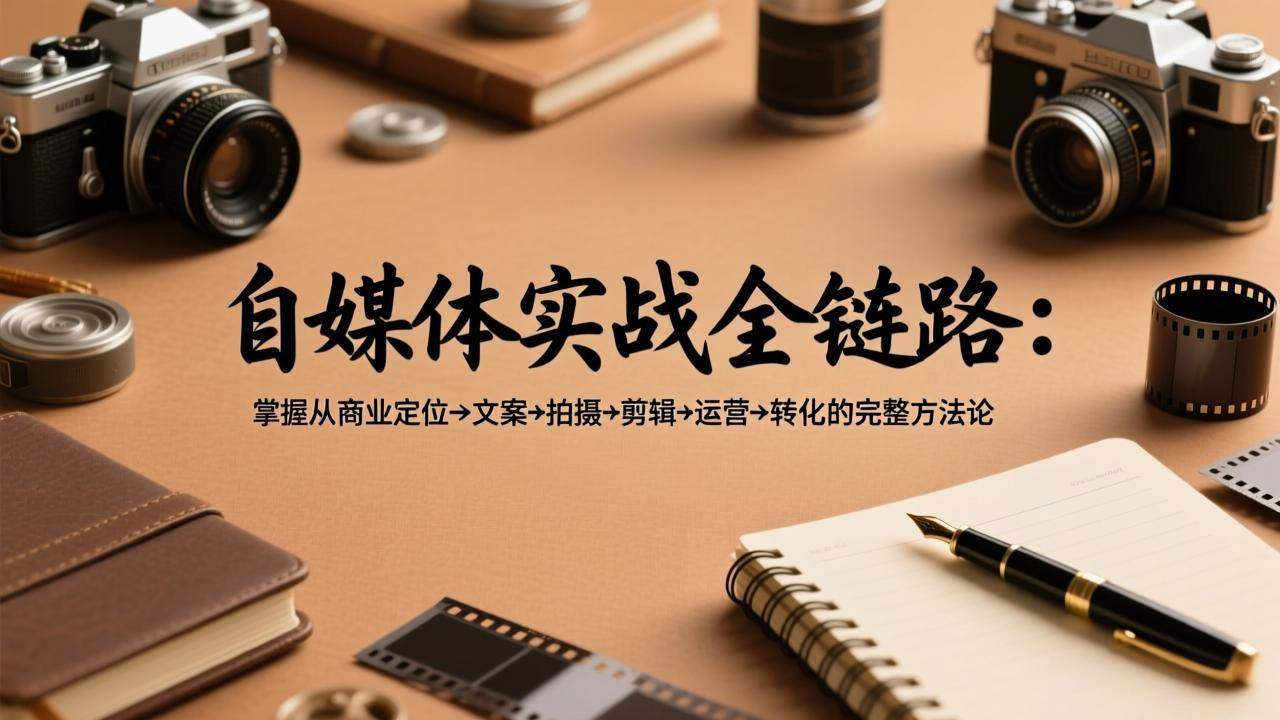 （17586期）自媒体实战全链路：掌握从商业定位→文案→拍摄→剪辑→运营→转化的完整方法论-黑斯坦丁项目网