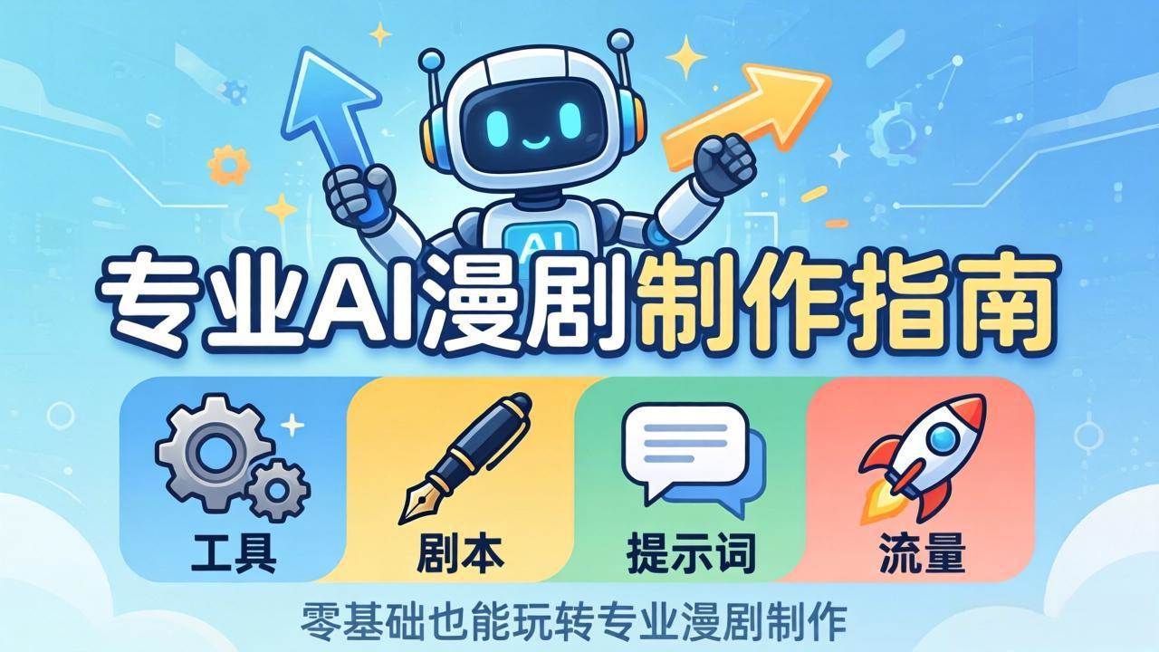（18190期）专业AI漫剧制作指南：工具+剧本+提示词+流量全流程，零基础也能玩转专业漫剧制作-黑斯坦丁项目网