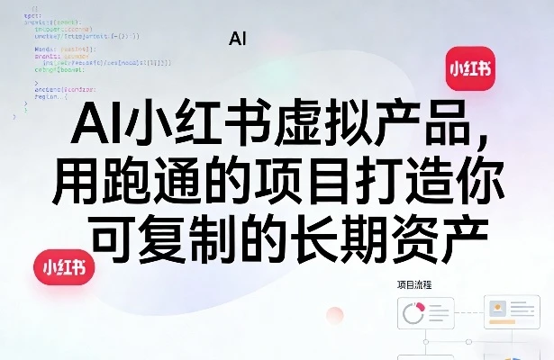 【精】AI小红书虚拟产品，用跑通的项目打造你可复制的长期资产-黑斯坦丁项目网