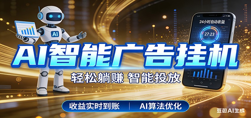 智能广告挂机新时代，利用碎片化时间实现稳定被动收益，AI帮你持续盈利-黑斯坦丁项目网
