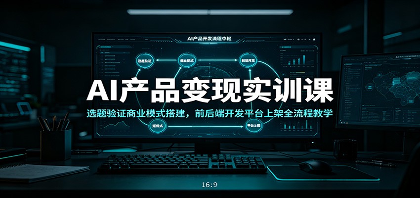 AI产品变现实训课：选题验证商业模式搭建，前后端开发平台上架全流程教学-黑斯坦丁项目网